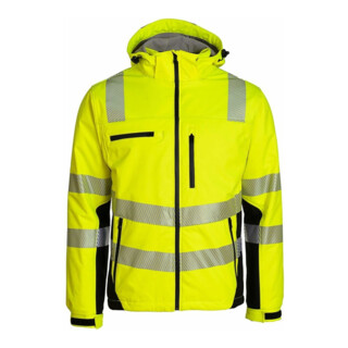 Winter-Warnschutzsoftshelljacke Gr.L gelb-schwarz ASATEX