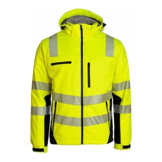 Winter-Warnschutzsoftshelljacke Gr.M gelb-schwarz ASATEX