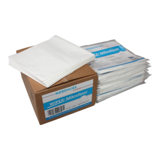 Wipex Mikrofaser Tücher weiß z-gefaltet 10x5 Stk. 40x38 cm