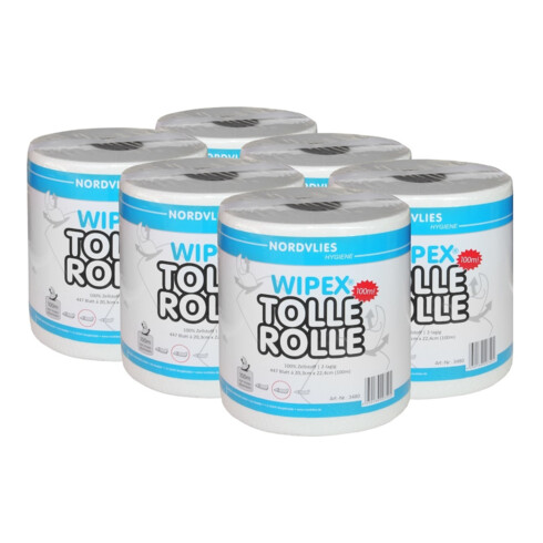 WIPEX TOLLE ROULEAU 2 couches blanc éclatant 20,3 x 22,4 cm