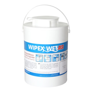 WIPEX WET Distributeur de lingettes humides, plastique blanc