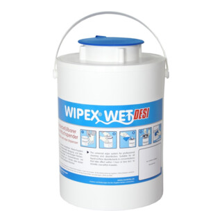 WIPEX WET Distributeur de lingettes humides, plastique bleu