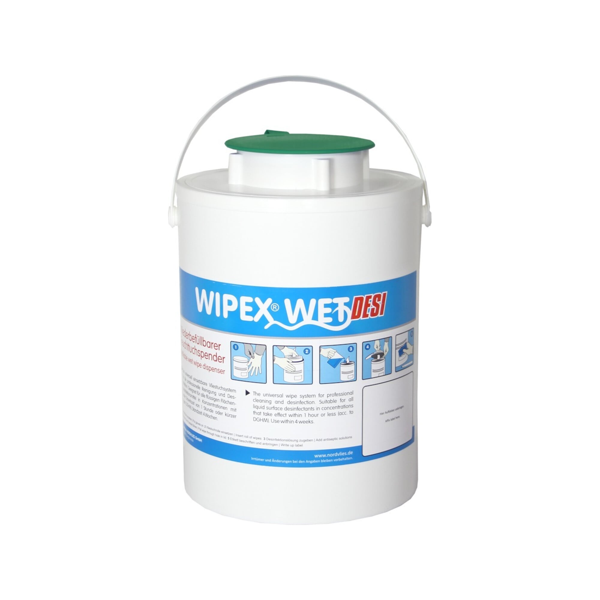 WIPEX WET Feuchttuch- spender, grün Kunststoff