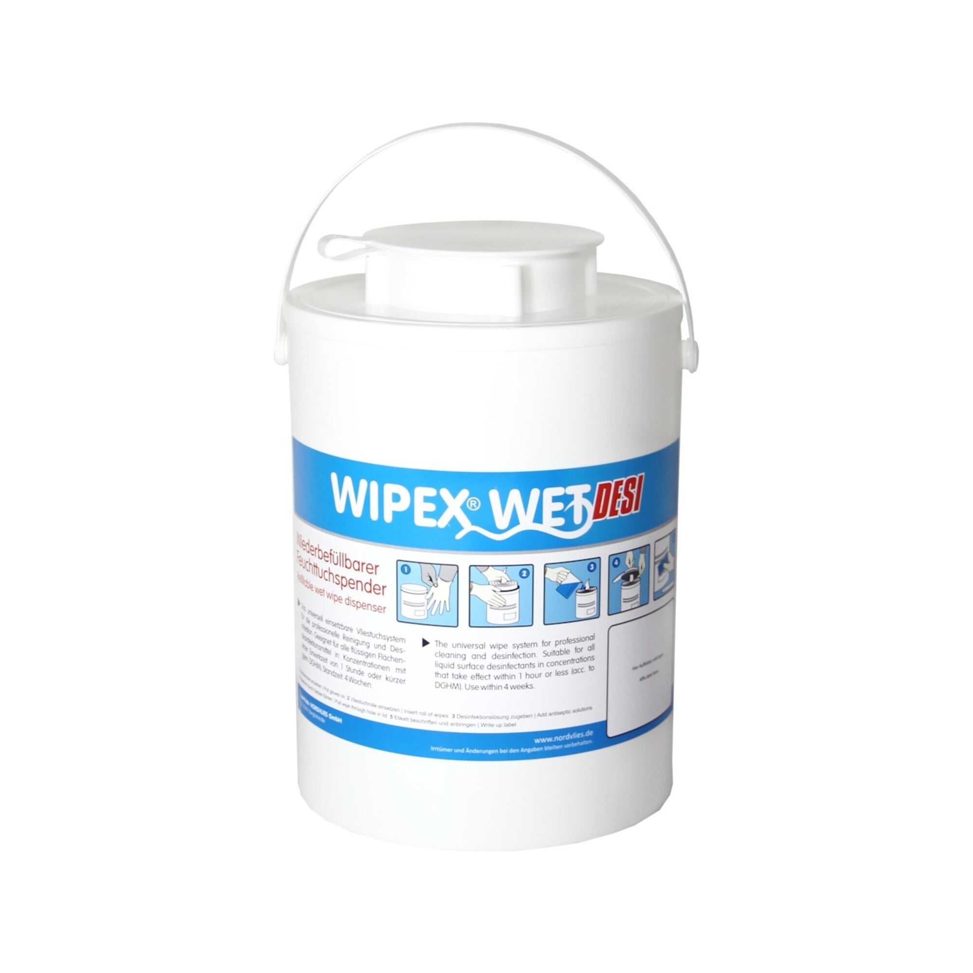 WIPEX WET Feuchttuch- spender, weiß Kunststoff