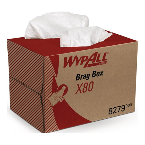 Wischtuch WypAll® X80 8279 L424xB282ca.mm weiß 1-lagig Box WYPALL