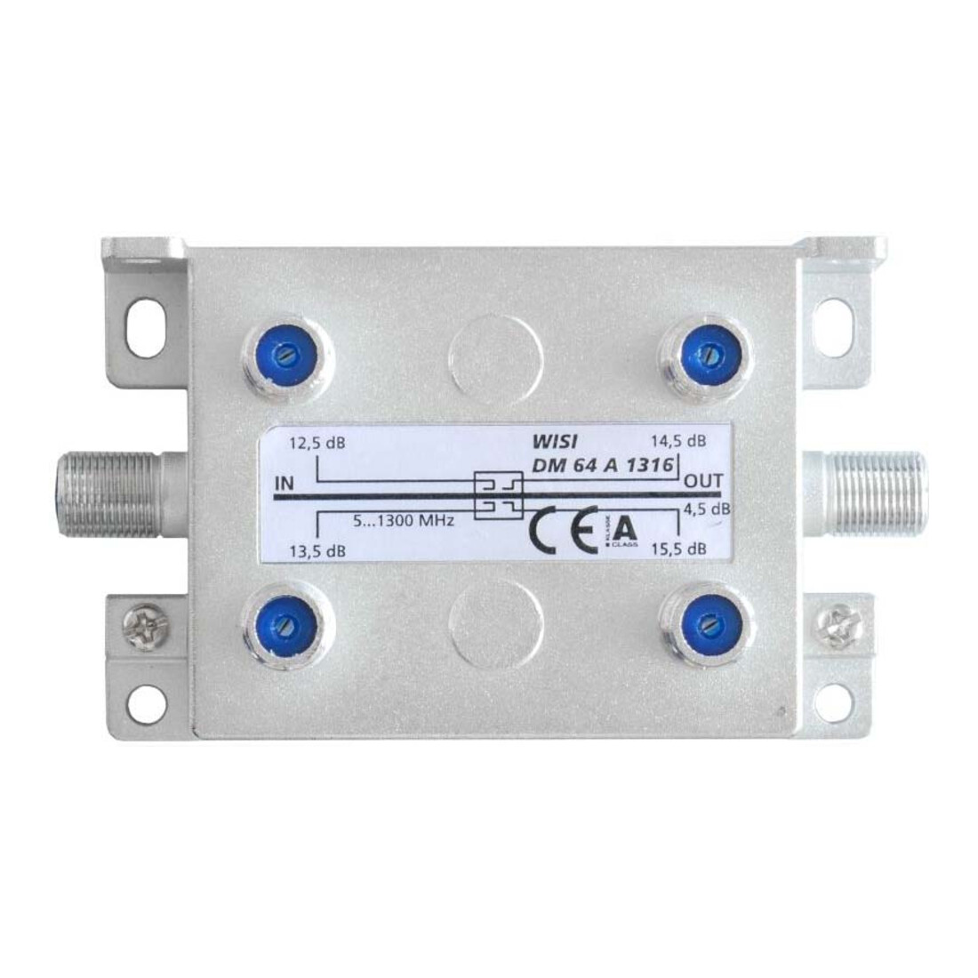 Wisi Diviseur 4 voies 5-1300 MHz 12,5-15,5 dB DM 64 A 1316
