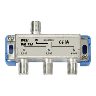 Wisi Répartiteur 3 voies 5-2400 MHz, 9,5 dB DM13A