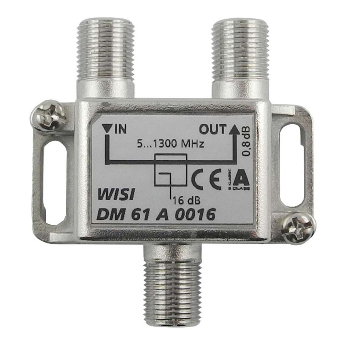 Wisi Séparateur 1 voie pour 5-1300 MHz, 16 dB Cl.A DM 61 A 0016