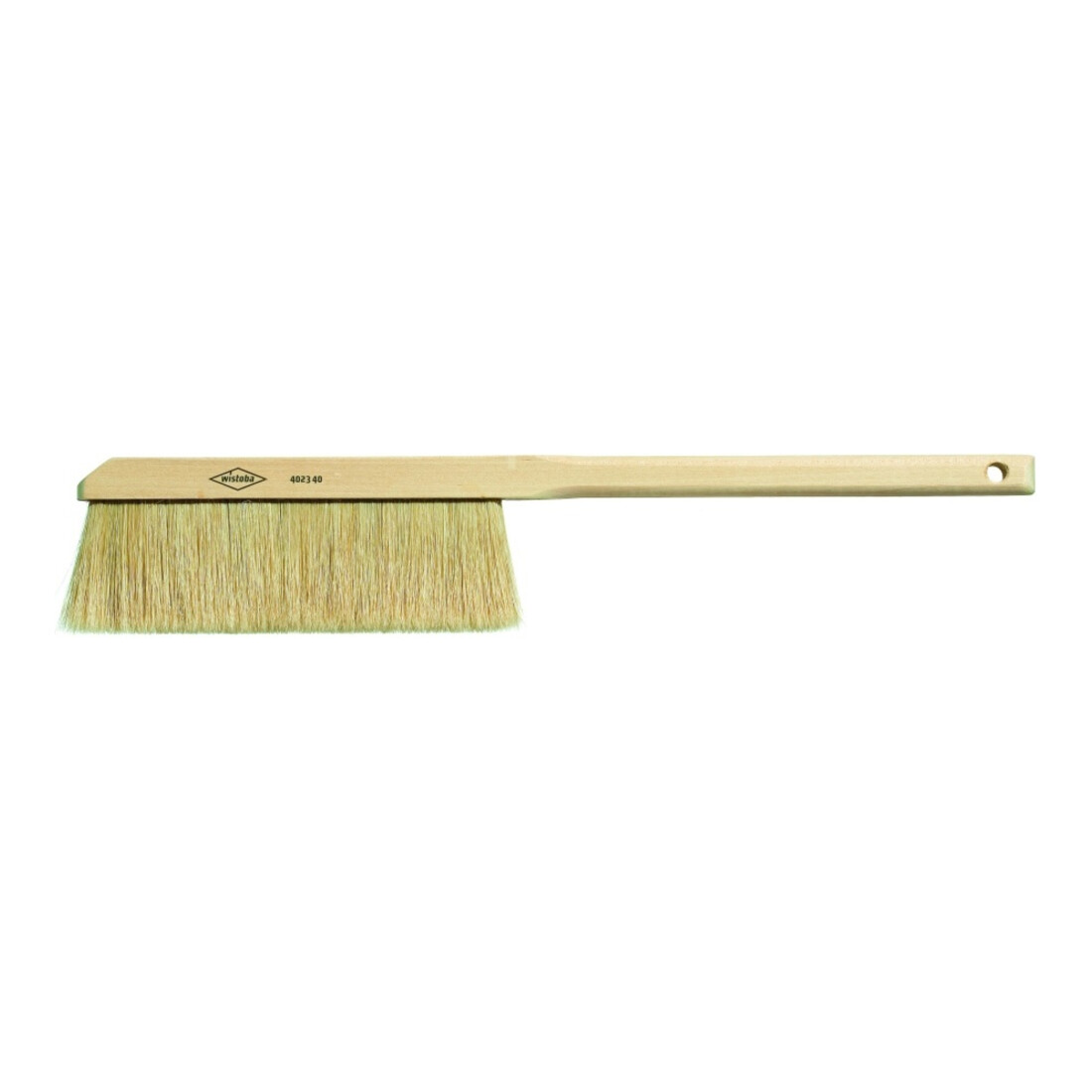 Wistoba Brosse à poussière pour peintre manche long poils clairs vulcanisée 10 x 400 mm