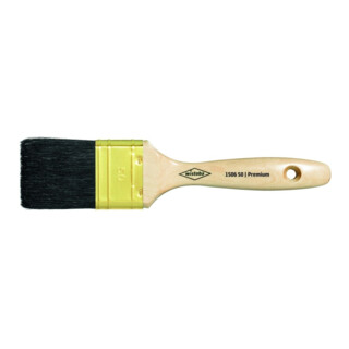 wistoba Flachpinsel Premium schwarze Borsten Messing-