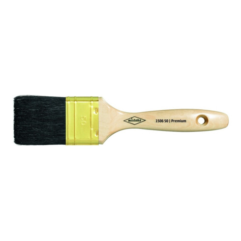wistoba Flachpinsel Premium schwarze Borsten Messing-