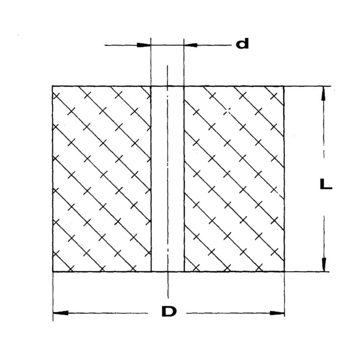 WOCO Elastomer Federn DIN 9835 Typ 295 AD 50mm L 32mm