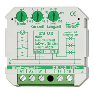 Wöhner Lichtzeit-Impulsschalter ZS U2 m. 3 Modi 1S 16A