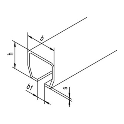 Woelm Laufschiene 400, 48,5mm x 43,5mm x 3,2mm