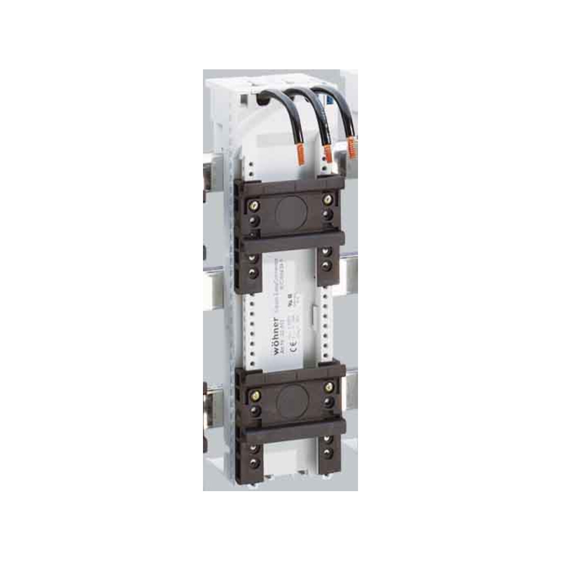 Wöhner Adaptateur de barre omnibus avec 2 rails porteurs, 32A 32442