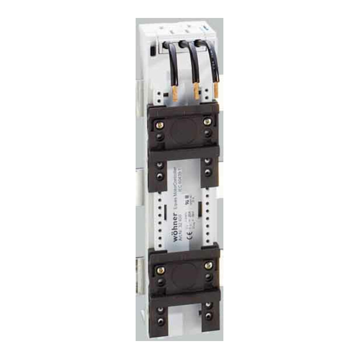 Wöhner Adaptateur de barres omnibus avec 2 rails de support, 25A 32400