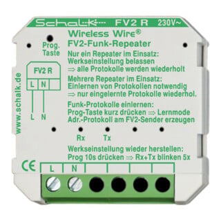 Wöhner Répéteur radio encastrable UP FV2 R 43 x 43 x 18,5 mm 230 V CA