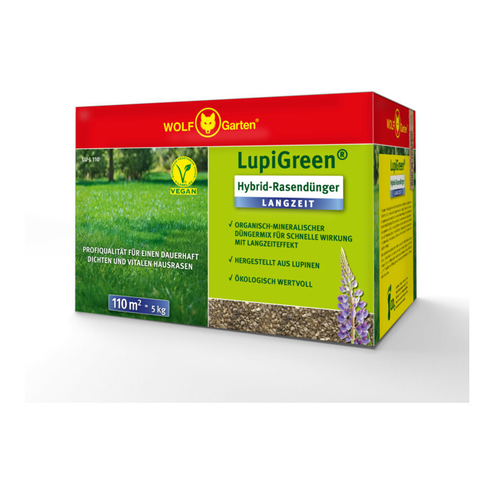 WOLF-Garten Engrais gazon longue durée Lupigreen Hybrid pour 110 m²