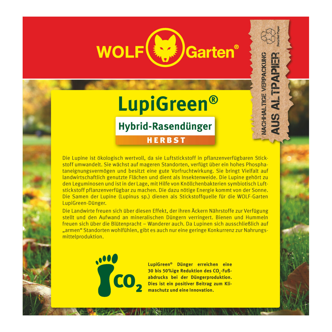 WOLF-Garten Herbst-Rasendünger Lupigreen Hybrid P 002 für 220 m²