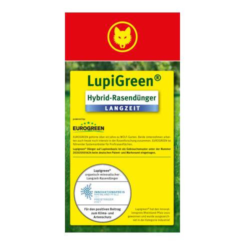 WOLF-Garten Rasendünger Langzeit Lupigreen Hybrid für 55 m²