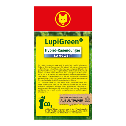 WOLF-Garten Rasendünger Langzeit Lupigreen Hybrid für 55 m²