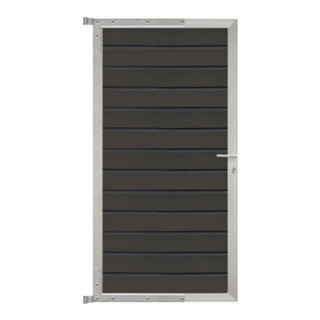 WOLLBACH Tor 90 x 175 cm Komplettset Anthrazit/Silber