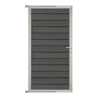 WOLLBACH Tor 90 x 175 cm Komplettset Grau/Silber