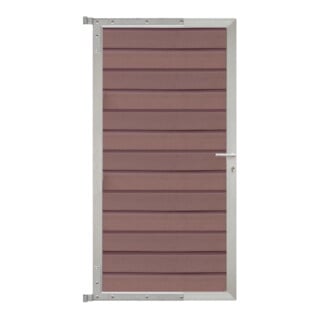 WOLLBACH Tor 90 x 175 cm Komplettset Mokka/Silber