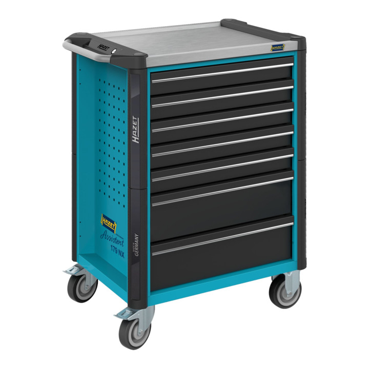 Workshop trolley Assistant 179NX-7/136 ∙ Tiroirs à plat : 5 x 77 x 522 x∙ 398 mm x Tiroirs hauts : 2 x 162 x 522 x 398 mm HAZET