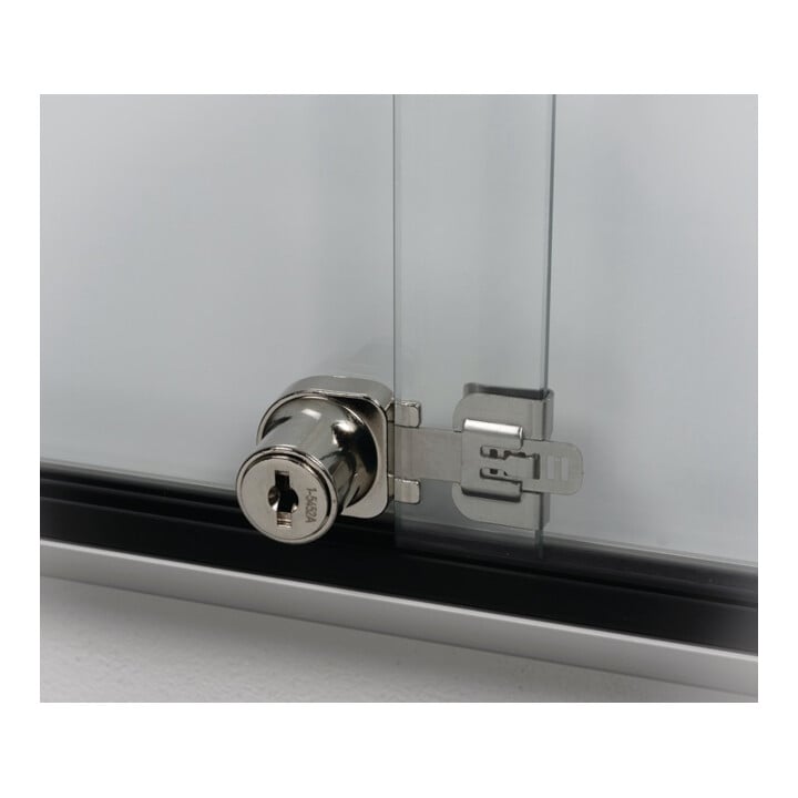 WSM Schiebetürschaukasten 8xDIN A4 B920xH674xT30mm ESG-Glastür Ecken abgerundet