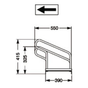 WSM Support vélo avec 2 emplacements pour vélos à 90 degrés, galvanisé à chaud, démonté-3