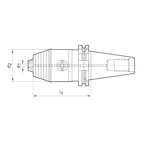 WTE Kurzbohrfutter DIN69871 ADB R/L 0,3-8 SK40