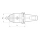 WTE Mandrin de perçage court DIN69871 ADB R/L 0,3-8 SK40-2