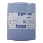 WYPALL L20 7356 Chiffon de nettoyage 2 couches bleu L380×I350 env. mm 1 rouleau x 1000 pièces