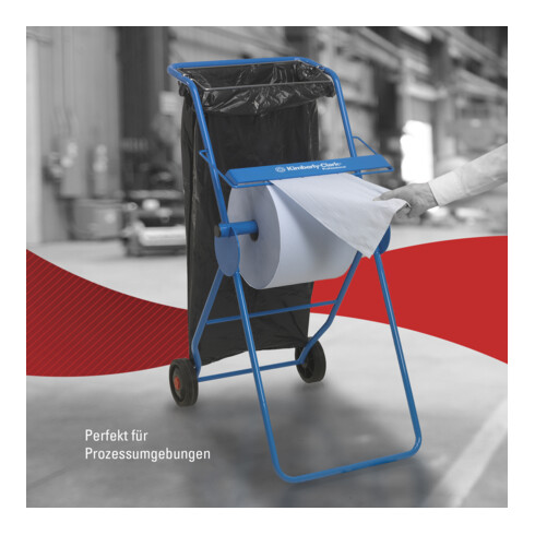 WypAll L20 Wischtücher Putztücher für Instandhaltungsarbeiten, Jumborolle x 500 Reinigungstücher, 2-lagig, blau