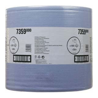 WypAll L30 chiffons de nettoyage bleus pour nettoyage + maintenance, 1 rouleau bleu x 1 000 chiffons bleus 3 couches