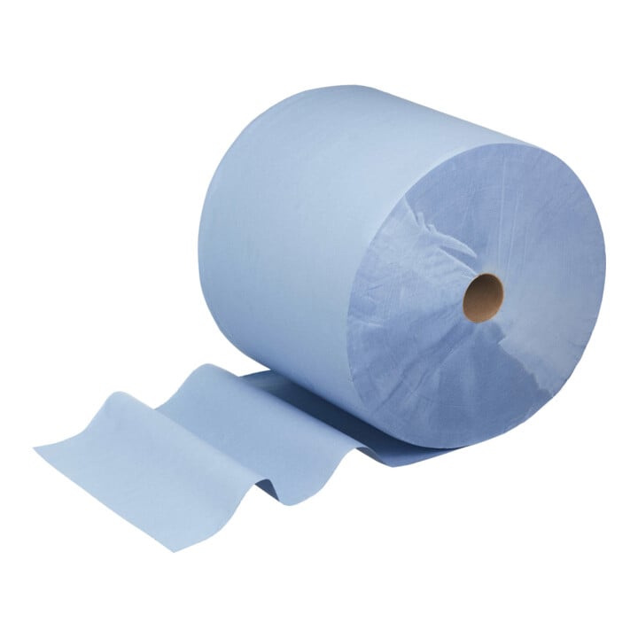 WypAll L30 chiffons de nettoyage bleus pour nettoyage + maintenance, 1 rouleau bleu x 1 000 chiffons bleus 3 couches