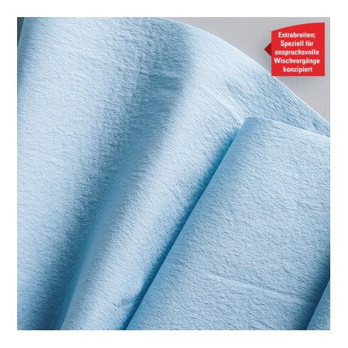 WypAll Papierwischtücher für industrielle Reinigungsaufgaben L30, Jumborolle, 1 Rolle x 670 Wischtücher, 3-lagig, blau