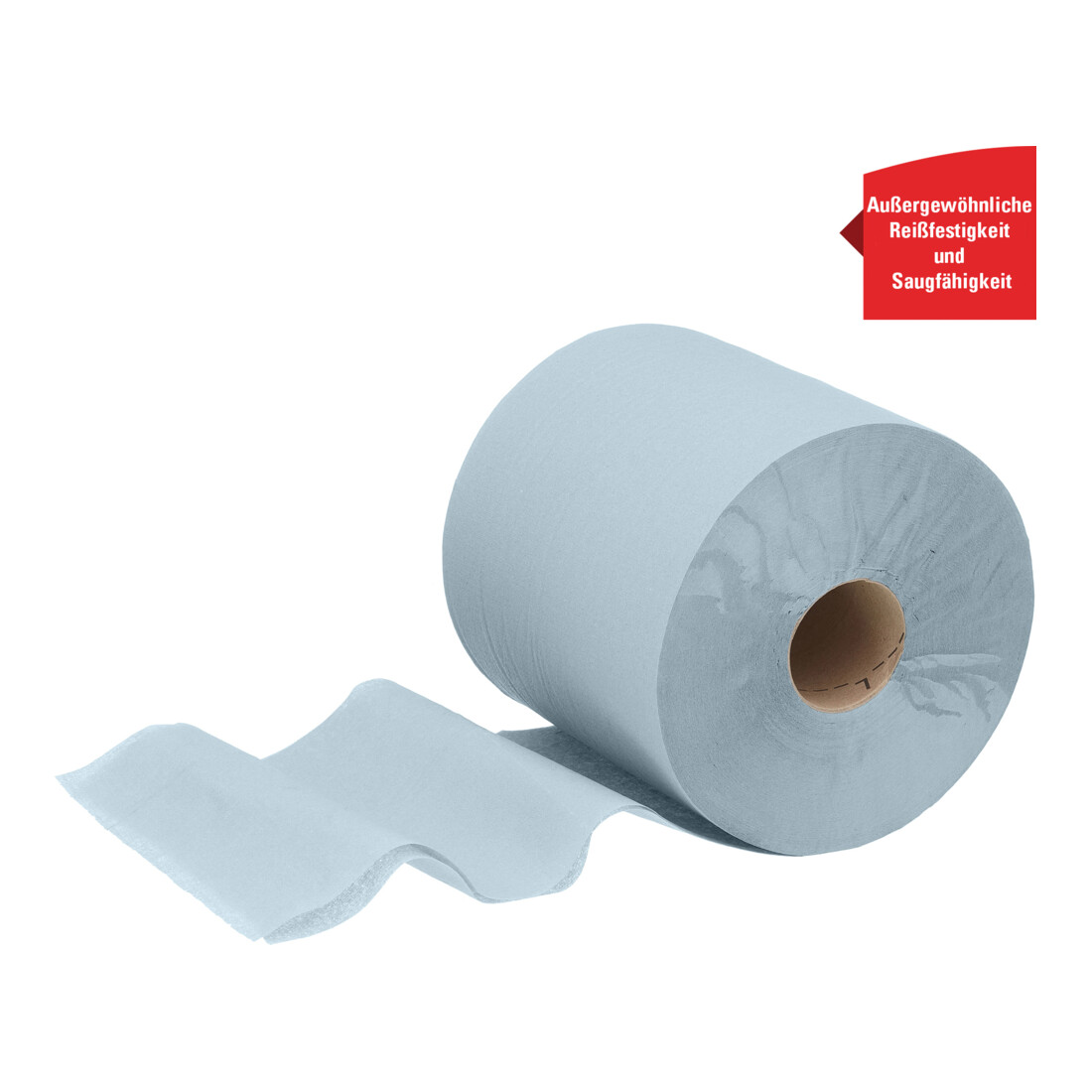 WypAll Papierwischtücher für Lebensmittel & Hygiene, 6 Rollen x 630 Wischtücher, 1-lagig, blau