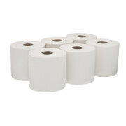 WypAll Papierwischtücher für Lebensmittel & Hygiene, 6 Rollen x 630 Wischtücher, 1-lagig, weiß-2