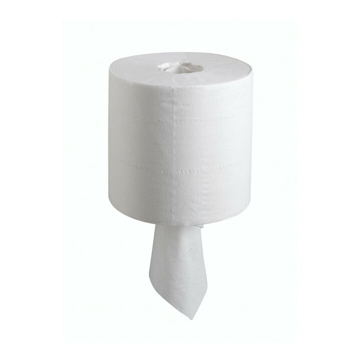 WypAll Papierwischtücher für Lebensmittel & Hygiene, 6 Rollen x 630 Wischtücher, 1-lagig, weiß