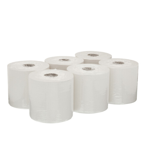WypAll Papierwischtücher für Lebensmittel & Hygiene, 6 Rollen x 630 Wischtücher, 1-lagig, weiß