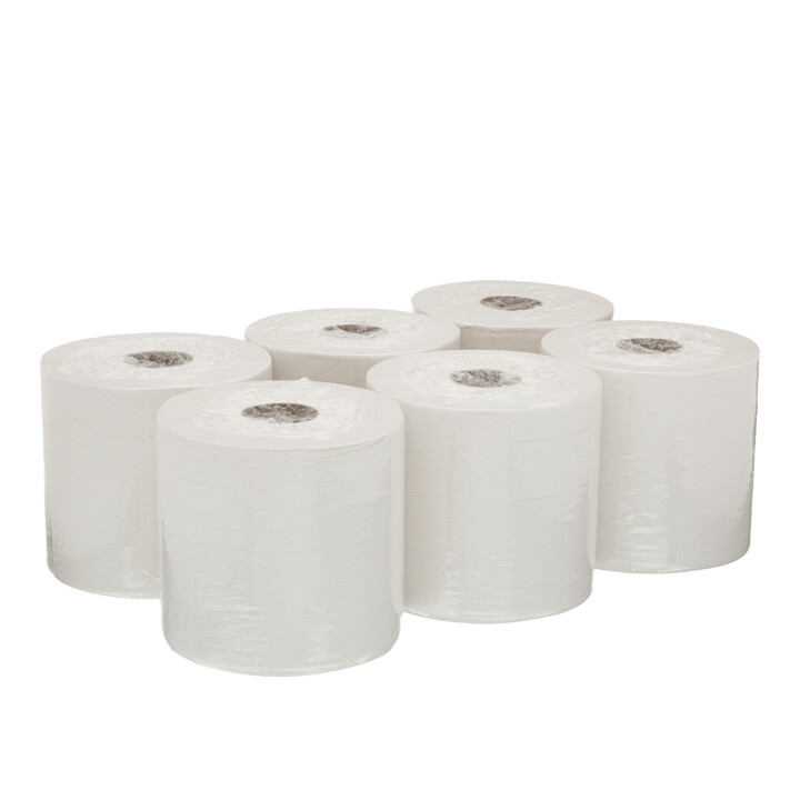WypAll Papierwischtücher für Lebensmittel & Hygiene, 6 Rollen x 630 Wischtücher, 1-lagig, weiß