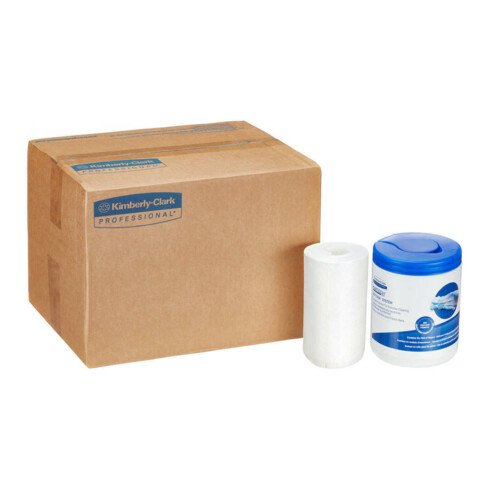 WYPALL Wettask™ Lingettes de nettoyage pour solvants, blanches 55 lingettes