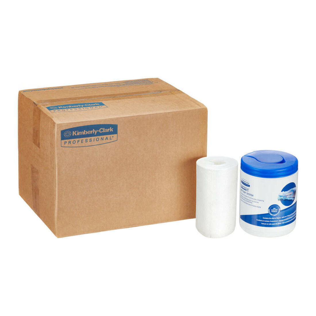 WYPALL Wettask™ Lingettes de nettoyage pour solvants, blanches 55 lingettes