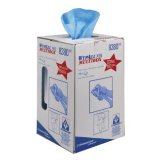 WypAll X60 Reinigungstücher, 1 blaue Putzrolle x 150 industrielle Reinigungstücher