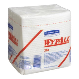 WYPALL X80 Wischtücher 31,5x33 weiß Krt. 4x50Tü.