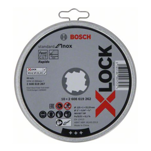 Disque à tronçonner Bosch X-LOCK Standard pour Inox WA 60 T BF