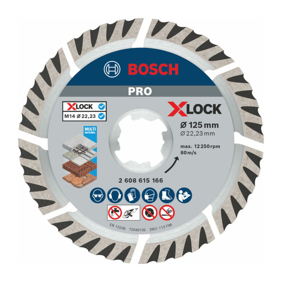 X-LOCK Standard for Universal 125x22,23x2x10 125 x 22.23 x 2 x 10 mm