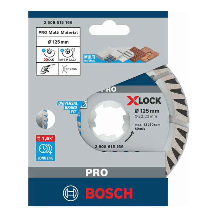 X-LOCK Standard for Universal 125x22,23x2x10 125 x 22.23 x 2 x 10 mm